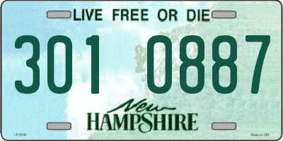 NH license plate 3010887