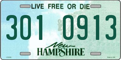 NH license plate 3010913