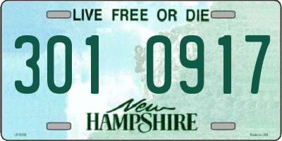 NH license plate 3010917