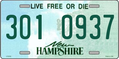 NH license plate 3010937