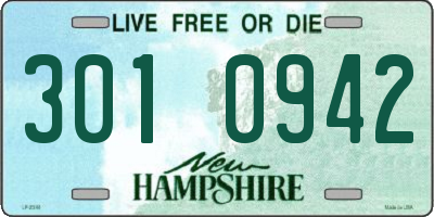 NH license plate 3010942