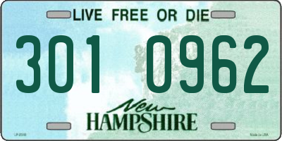 NH license plate 3010962
