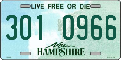 NH license plate 3010966