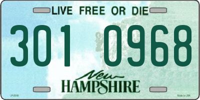 NH license plate 3010968