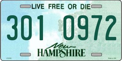 NH license plate 3010972
