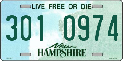 NH license plate 3010974