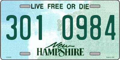 NH license plate 3010984