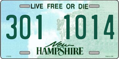 NH license plate 3011014