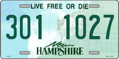 NH license plate 3011027