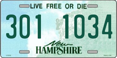 NH license plate 3011034