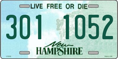 NH license plate 3011052