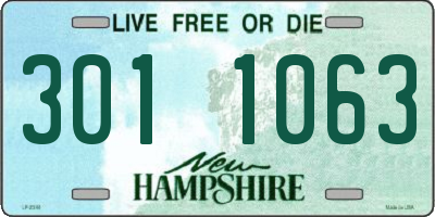 NH license plate 3011063