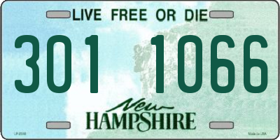 NH license plate 3011066