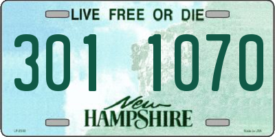 NH license plate 3011070