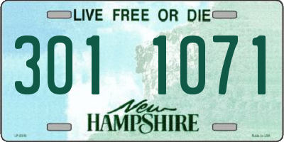 NH license plate 3011071