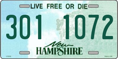 NH license plate 3011072