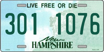 NH license plate 3011076