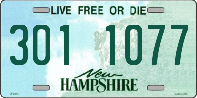 NH license plate 3011077