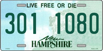NH license plate 3011080