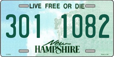 NH license plate 3011082