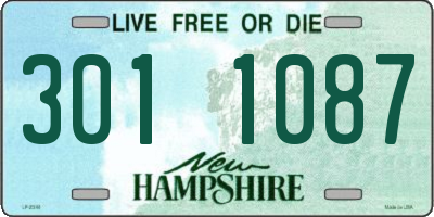 NH license plate 3011087