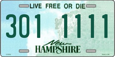 NH license plate 3011111
