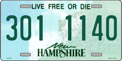 NH license plate 3011140