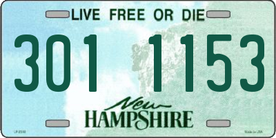 NH license plate 3011153