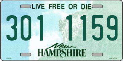 NH license plate 3011159