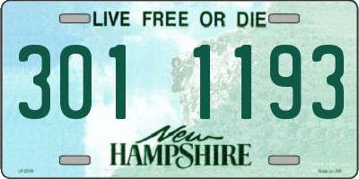 NH license plate 3011193