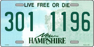 NH license plate 3011196