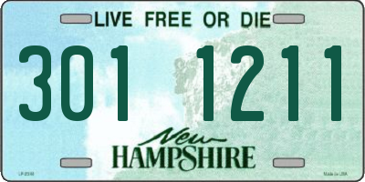 NH license plate 3011211