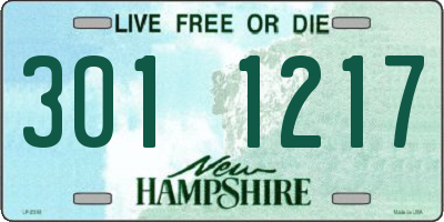 NH license plate 3011217