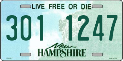NH license plate 3011247