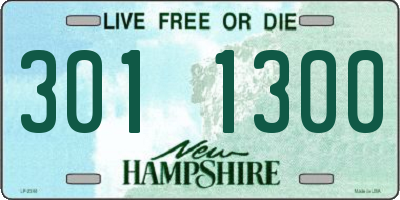 NH license plate 3011300