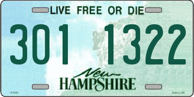NH license plate 3011322