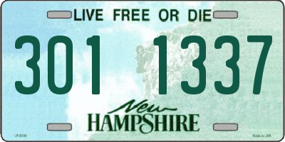 NH license plate 3011337
