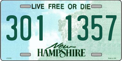 NH license plate 3011357