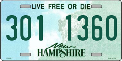 NH license plate 3011360