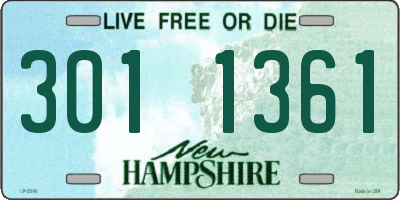 NH license plate 3011361