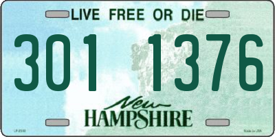 NH license plate 3011376