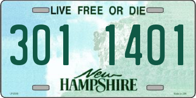 NH license plate 3011401