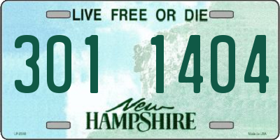 NH license plate 3011404