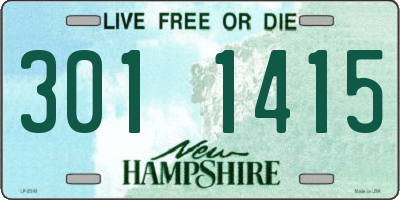 NH license plate 3011415