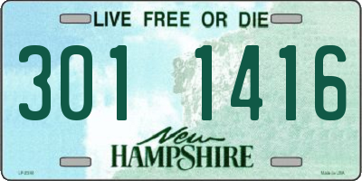 NH license plate 3011416