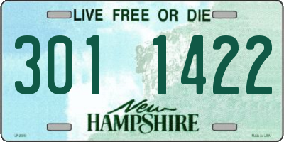 NH license plate 3011422