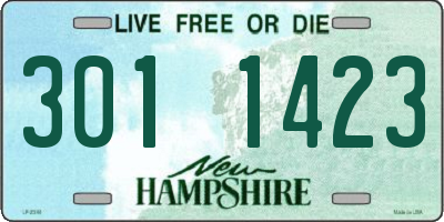 NH license plate 3011423
