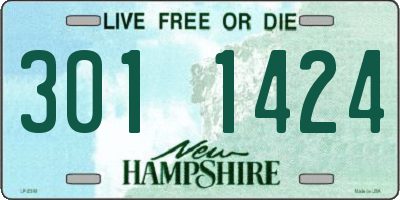 NH license plate 3011424