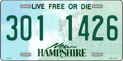 NH license plate 3011426
