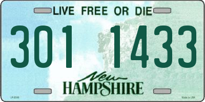 NH license plate 3011433